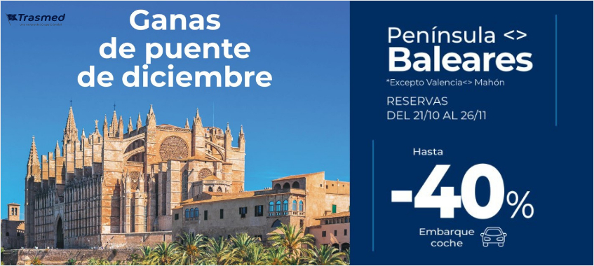 Imagen de Este puente de Diciembre de escapada a Baleares. 